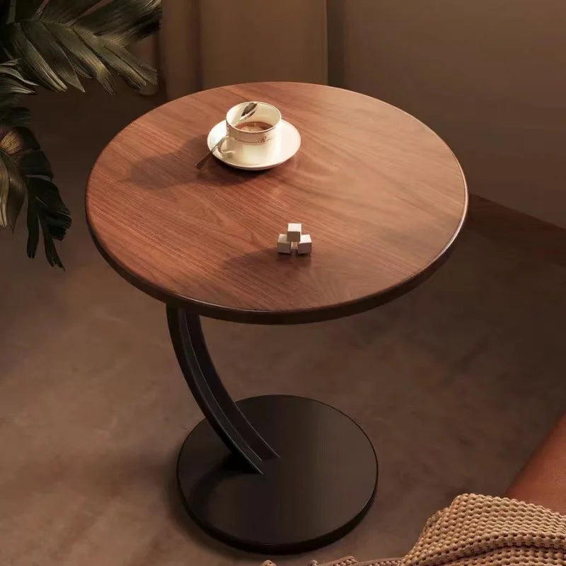 Avelyne - Versterkte Ronde Bijzettafel voor Woonkamer en Slaapkamer
