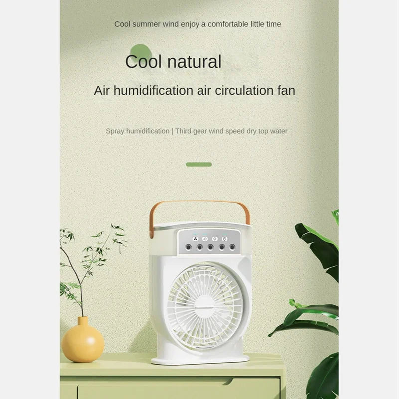 Draagbare Luchtkoeler Ventilator met Luchtbevochtiger en LED Nachtlampje