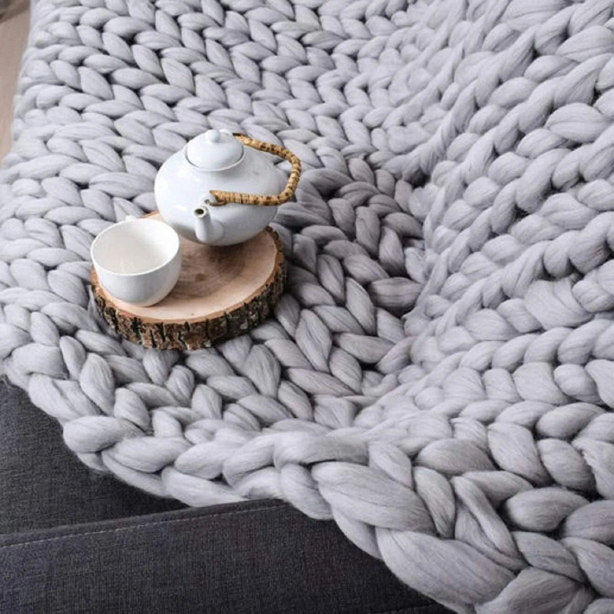 Chunky Gebreide Deken – Extra Zachte, Warme Plaid voor Bank en Bed