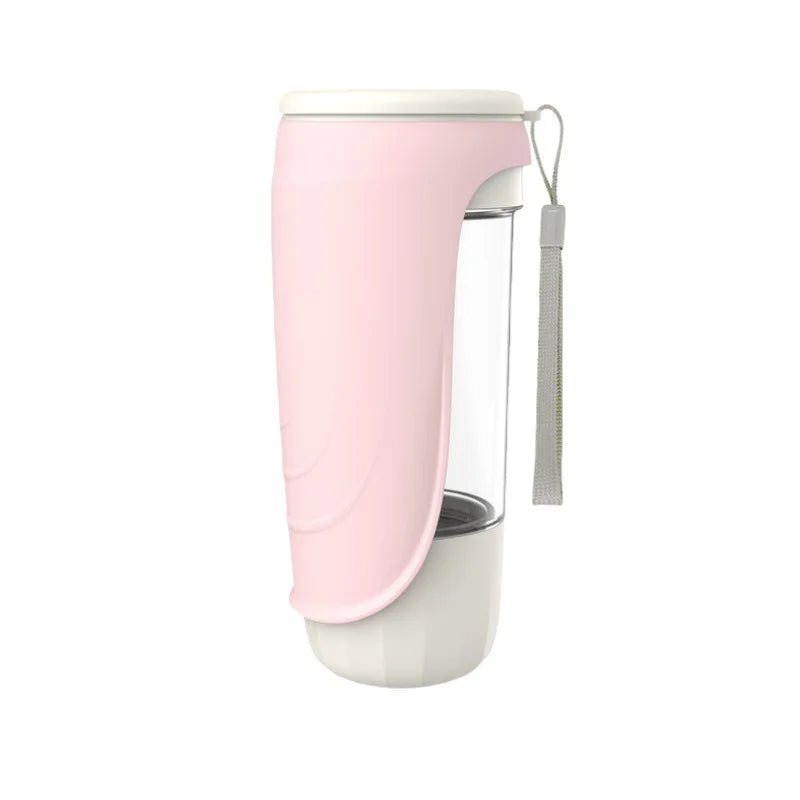 AquaPaws 2-in-1 Hondenwaterfles | Met opvouwbare kom & voedercompartiment | Voor kleine & grote honden | Ideaal voor onderweg