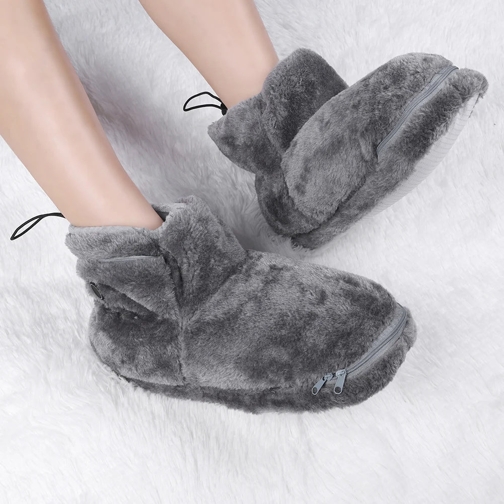 Elektrisch Verwarmde USB Pantoffels – Pluche Warme Voetverwarmers