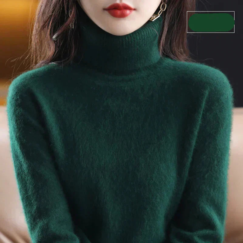 Nyorelle Cashmere Hoge Hals Trui voor Herfst en Winter