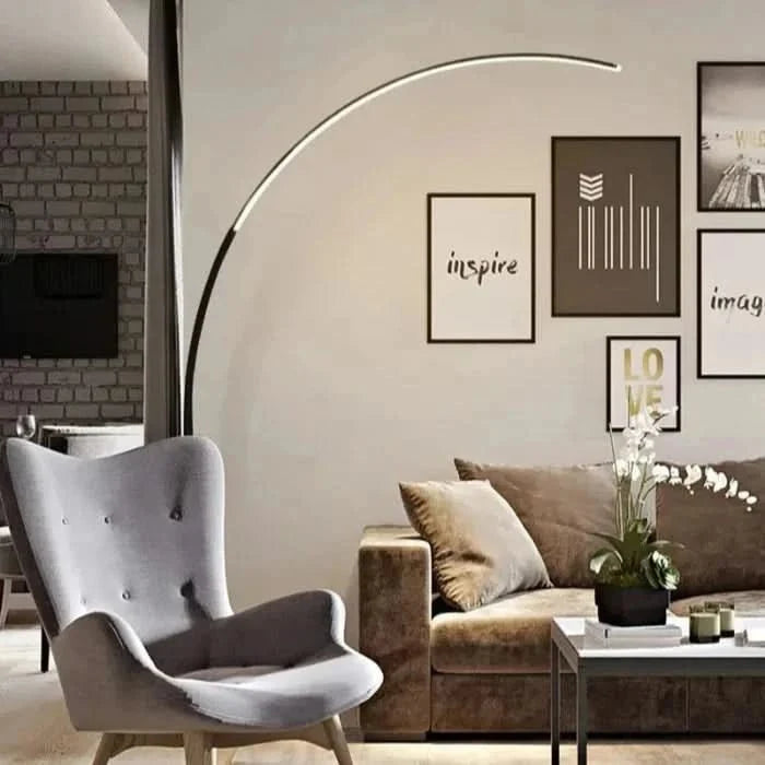 Moderne Gebogen Vloerlamp – Elegante Booglamp voor Woonkamer en Slaapkamer
