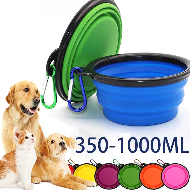 ReiseNapf FlexiBowl | 2-in-1 Opvouwbare Hondenkom & Dispenser | Siliconen | Voor Onderweg & Outdoor
