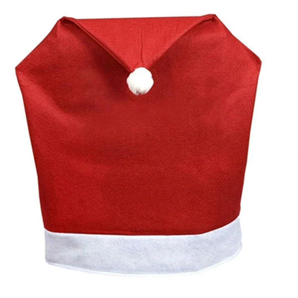 SantaSeat Kerst Stoelhoezen – Set van decoratieve stoelhoezen met kerstman-design