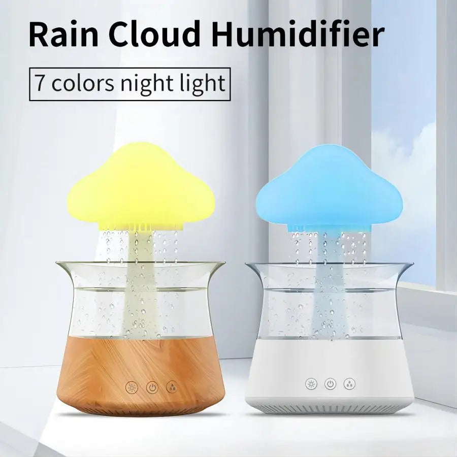 AquaLuxe Cloud Rain Diffuser | Creëer een rustgevende atmosfeer met kleurrijk licht