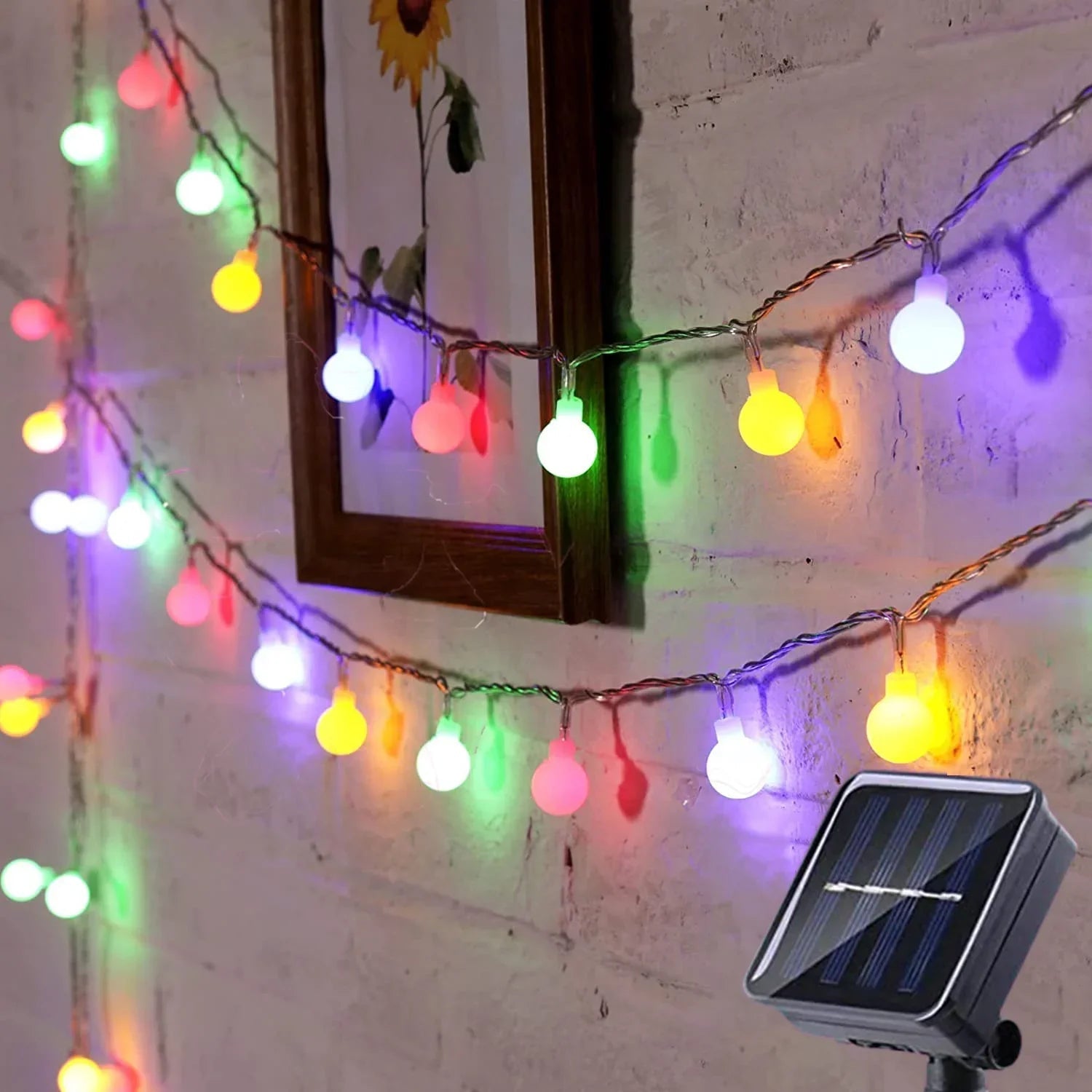 Zonne-energie Aangedreven Lichtketting Voor Buiten
