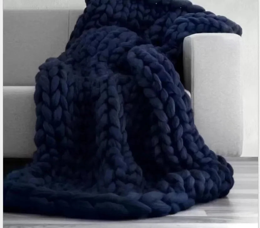 Chunky Gebreide Deken – Extra Zachte, Warme Plaid voor Bank en Bed