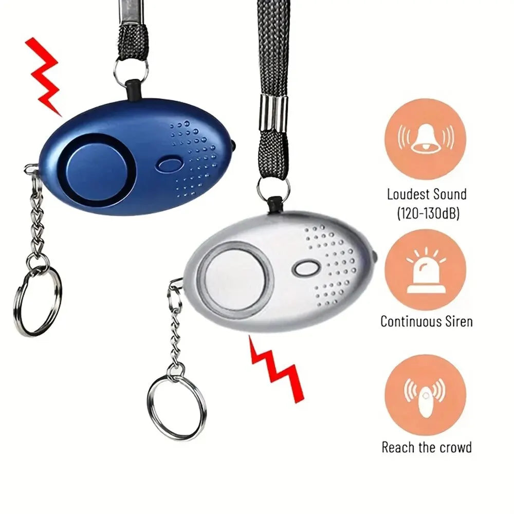Persoonlijk veiligheidsalarm met LED-lamp (130 dB) – SafeSound