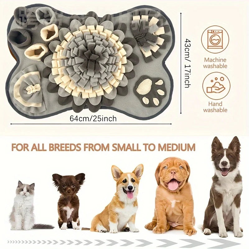 Snuffelmat voor honden | Interactief zoekspeelgoed | Antislip & Duurzaam | Zacht Fleece
