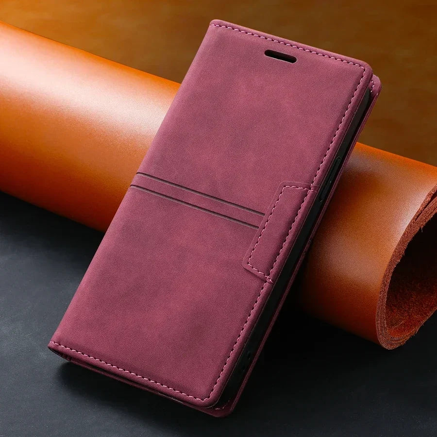 Sandsberg | Google Pixel Leren Wallet-Hoes | Magnetische Flip-Cover met Beschermfunctie