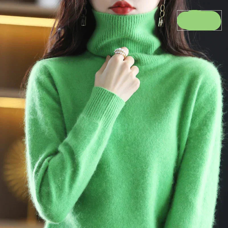 Nyorelle Cashmere Hoge Hals Trui voor Herfst en Winter