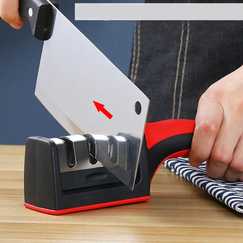 KüchenElite Luxe 3-in-1 Messenslijper | Professionele slijper voor scherpe en duurzame messen