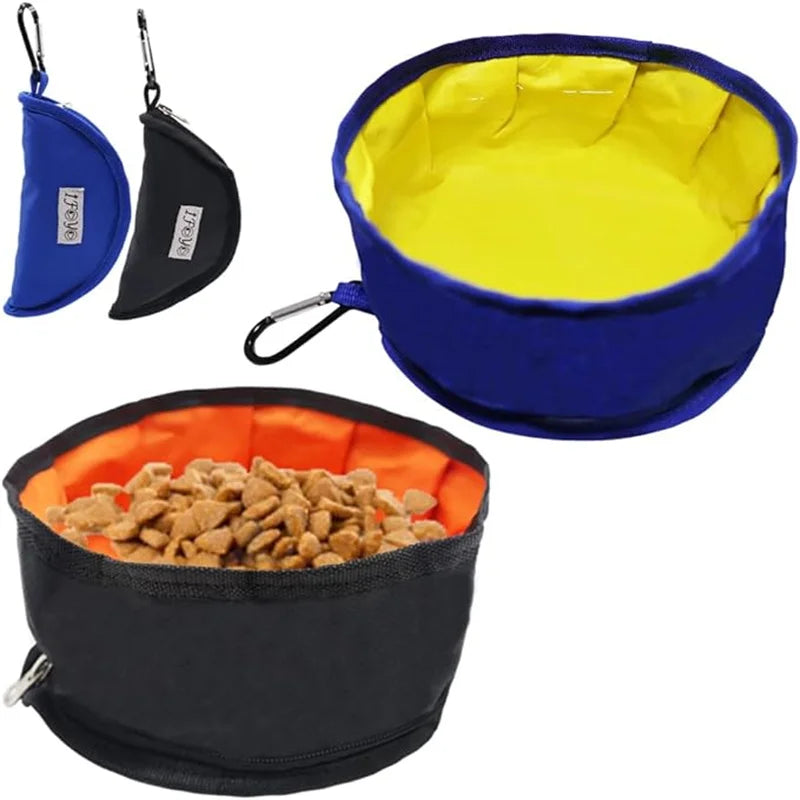 Opvouwbare Kom Nomadoo FoldBowl | Draagbare Voeder- & Waterbak voor Honden & Katten | Outdoor Reisbak van Oxford-stof | Ø 19 cm