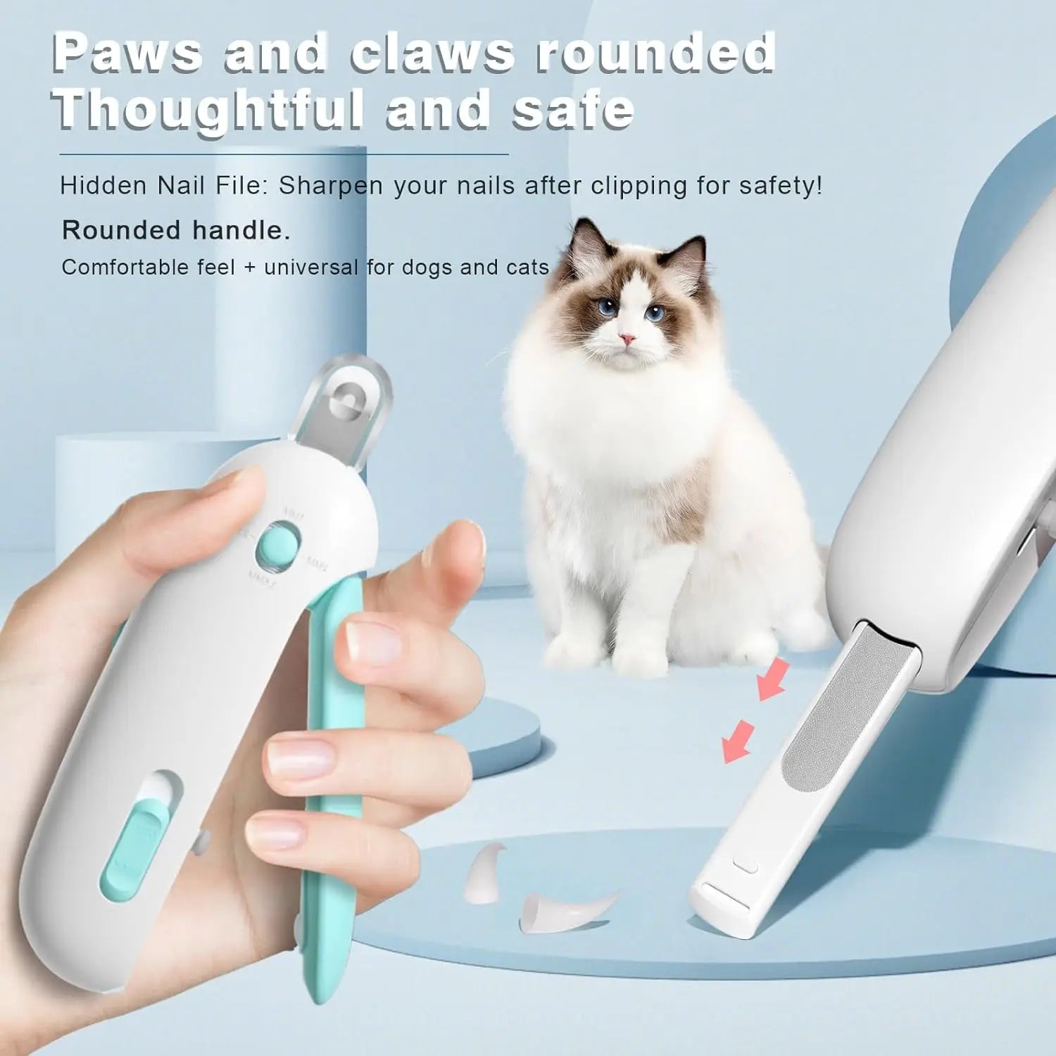 TrimPaws Nagelknipper voor Honden & Katten | Verstelbare Opening | Voor Kleine & Grote Huisdieren | Professionele Verzorging Thuis