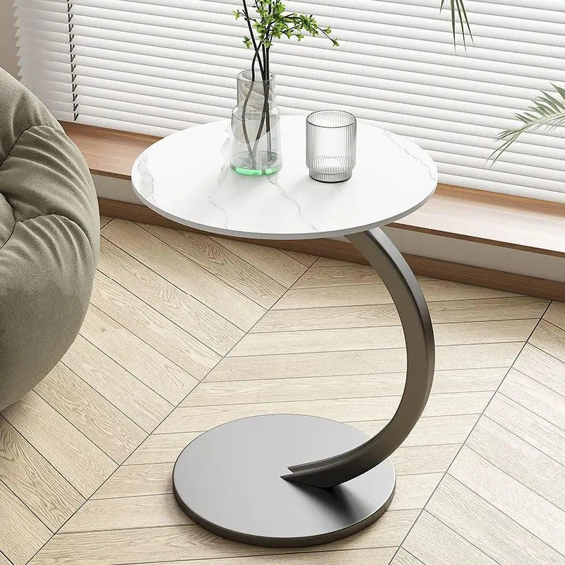 Avelyne - Versterkte Ronde Bijzettafel voor Woonkamer en Slaapkamer
