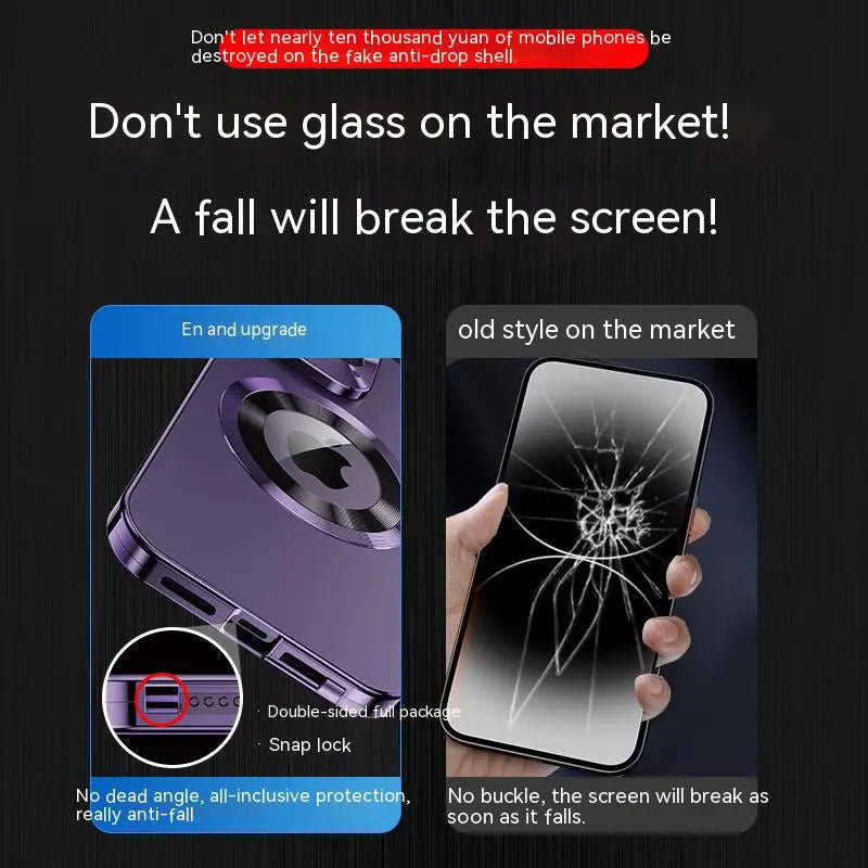 Case 360° Volledig Scherm Lens Metaal Magnetisch Magsafe Hoezen Aluminium voor iPhone 15 14 13