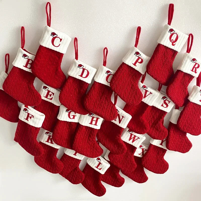 Kerstsok met Initiaal – Gepersonaliseerde Christmas Stocking voor Kerstdecoratie