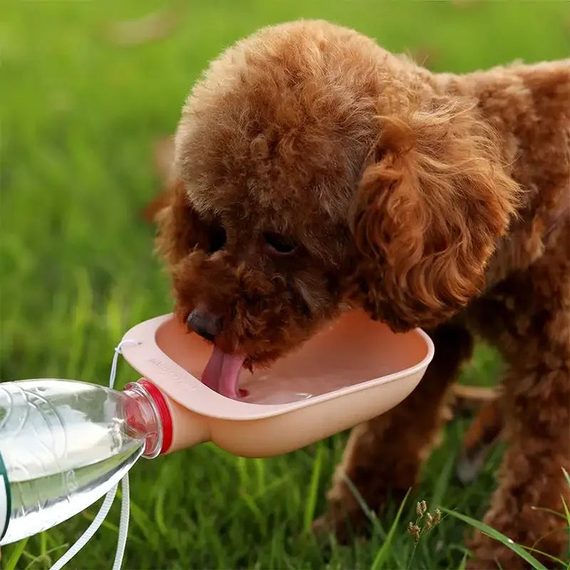 AquaPawGo Drinkfles voor Honden & Katten | Geschikt voor Standaard Waterflessen | Draagbaar & Drukbaar | Voor Onderweg