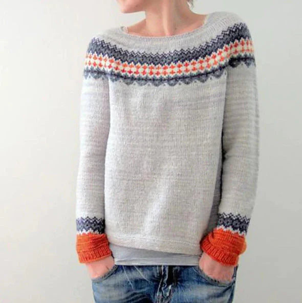 Andrea | Dames Winter Kersttrui met Noordelijk Patroon