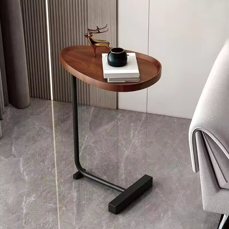 Nirethia - C-Vormige Mobiele Bijzettafel Ideaal voor Bank of Bed