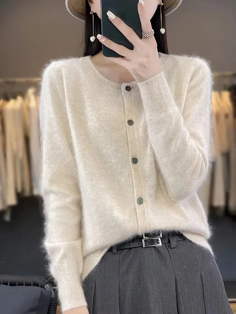 Aurea Cashmere Cardigan Trui Voor Koude Weer