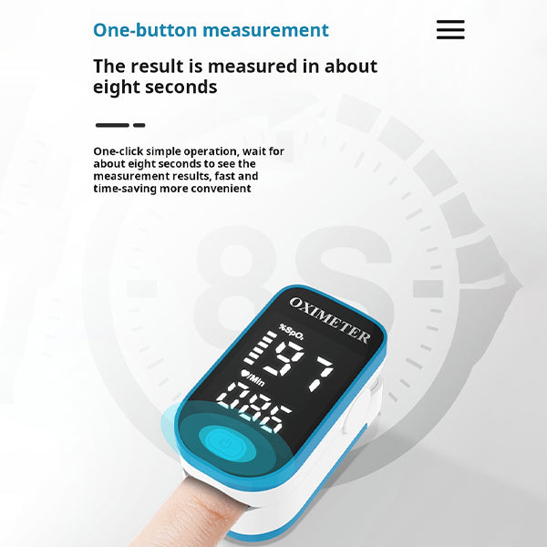Draagbare Oximeter Meet Zuurstofniveau (SpO₂) & Hartslag