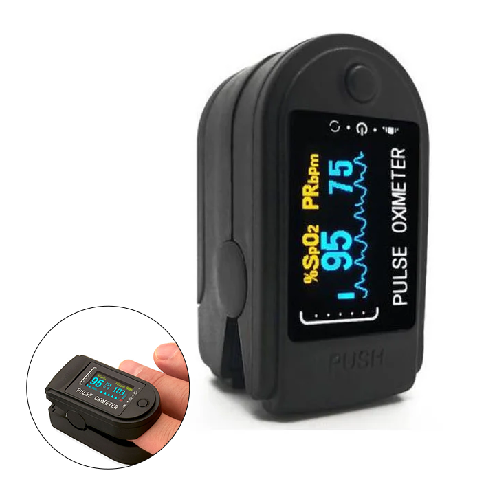 Draagbare Oximeter Meet Zuurstofniveau (SpO₂) & Hartslag