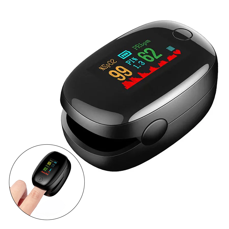 Draagbare Oximeter Meet Zuurstofniveau (SpO₂) & Hartslag