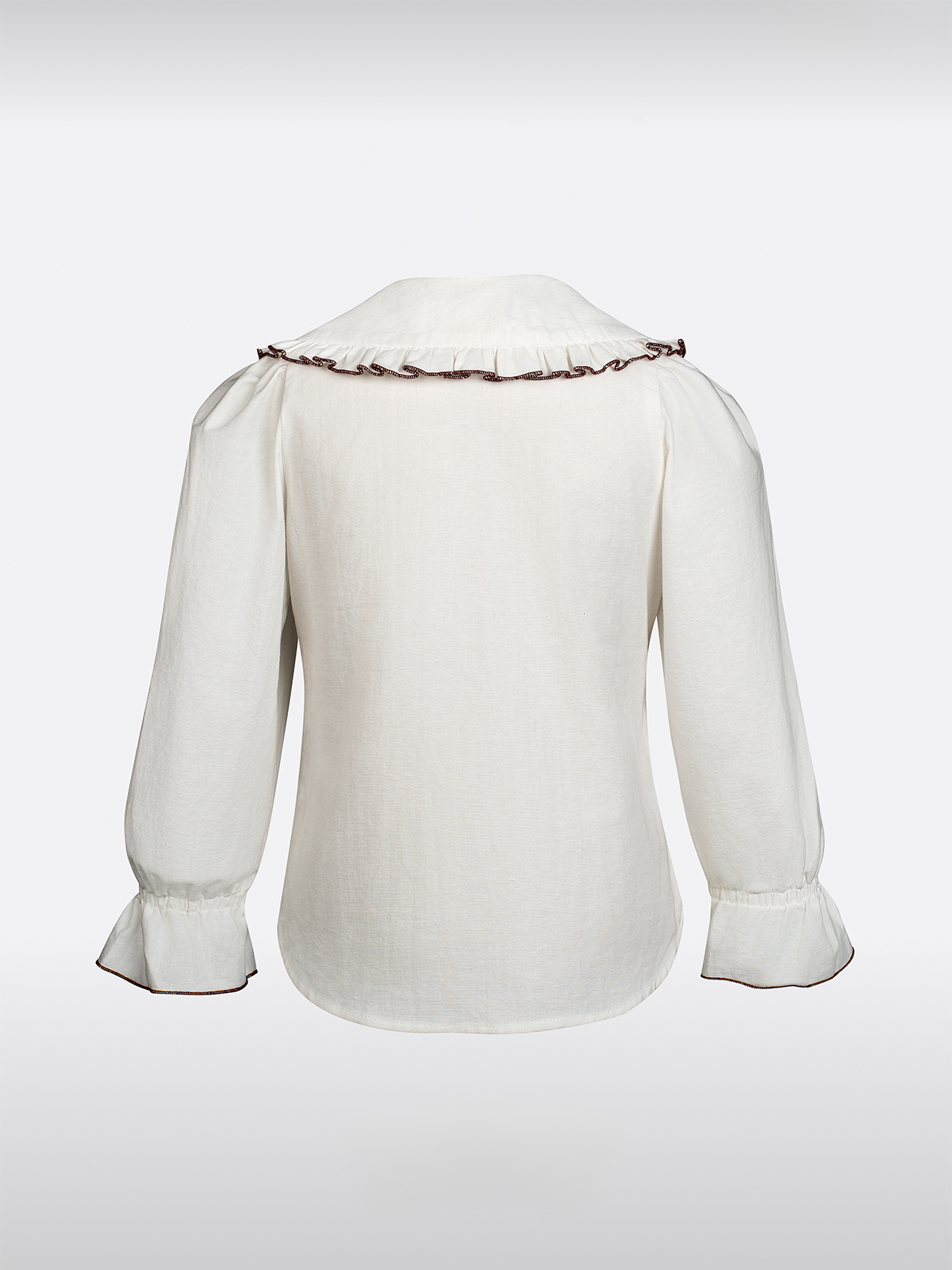 Kinder Witte Lange Mouw Dirndlblouse