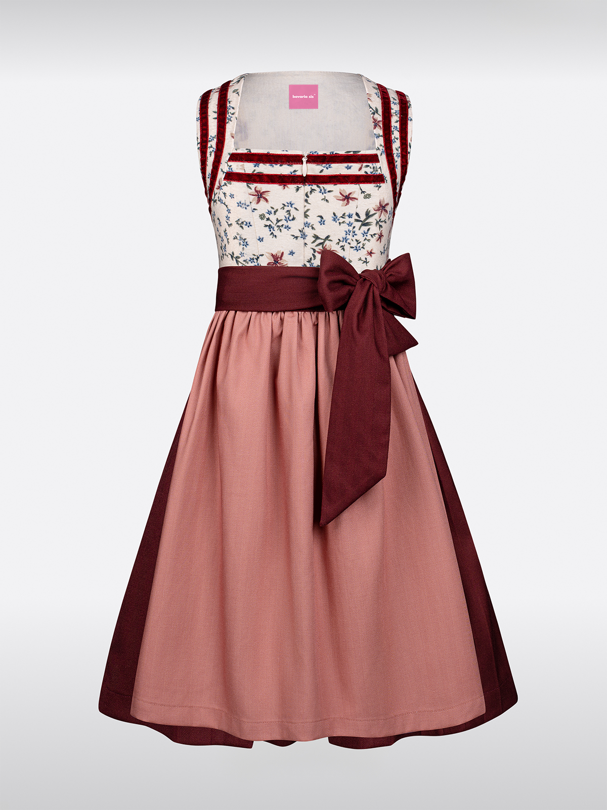 Kinderen Rood Bloemenpatroon Dirndl