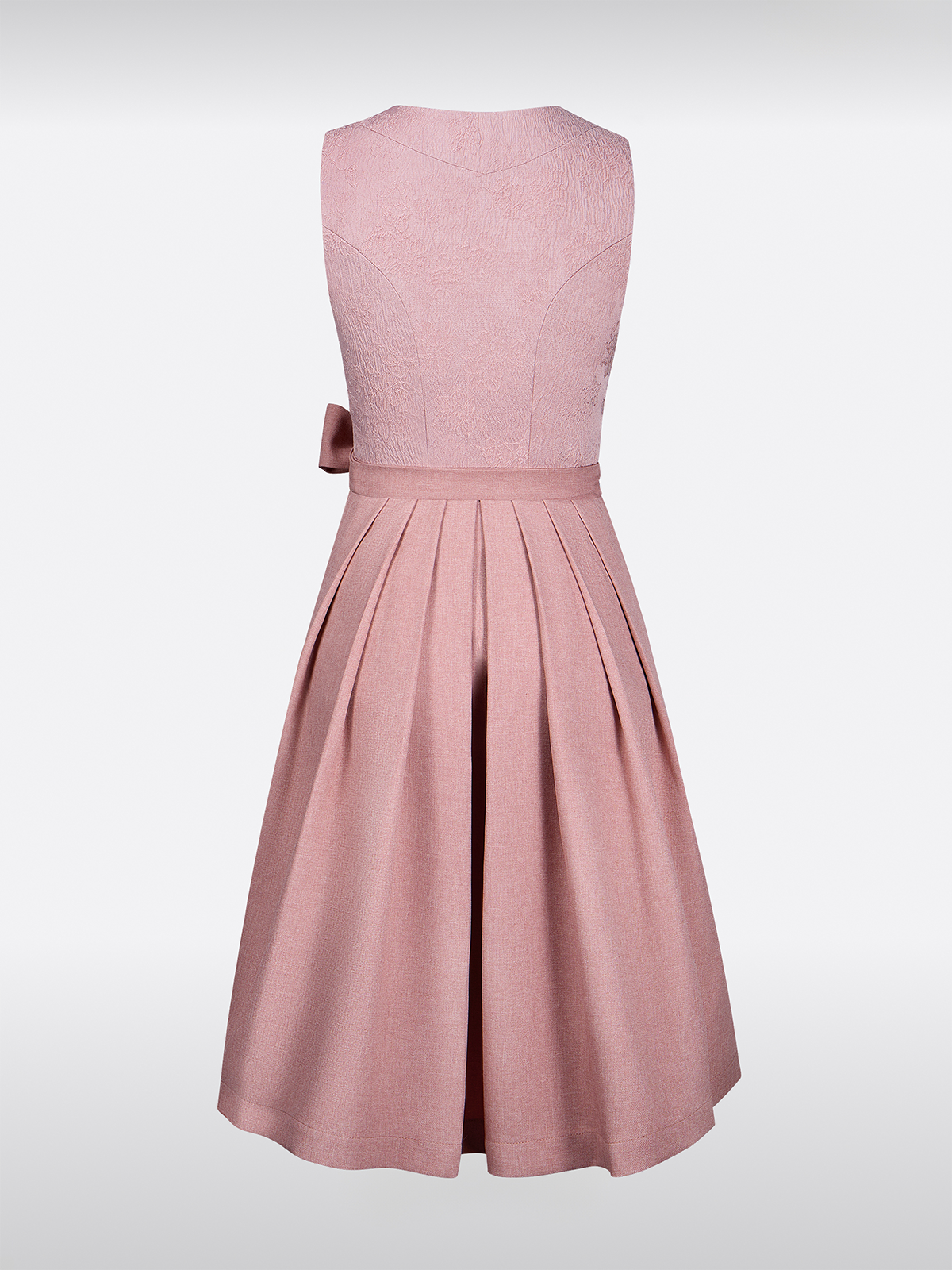 Rosa Rechte Halslijn Bloemmotief Dirndl