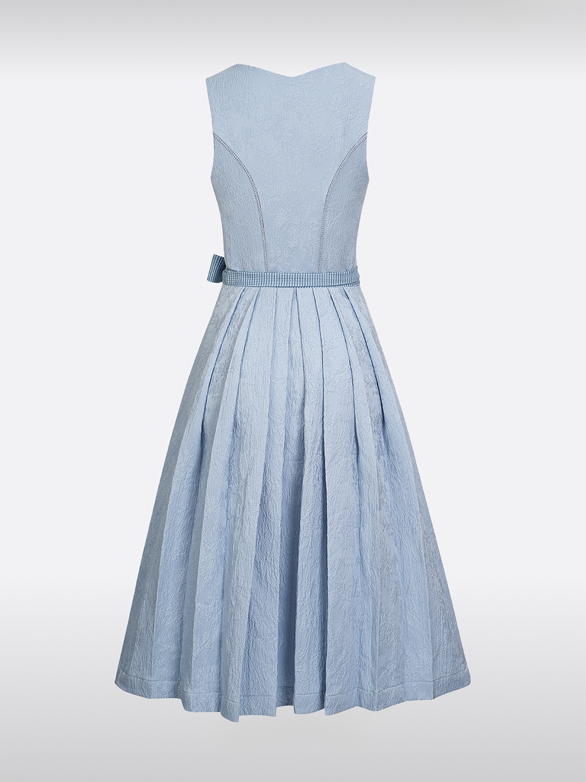 Blauw Hartvormige Halslijn Knopen Dirndl