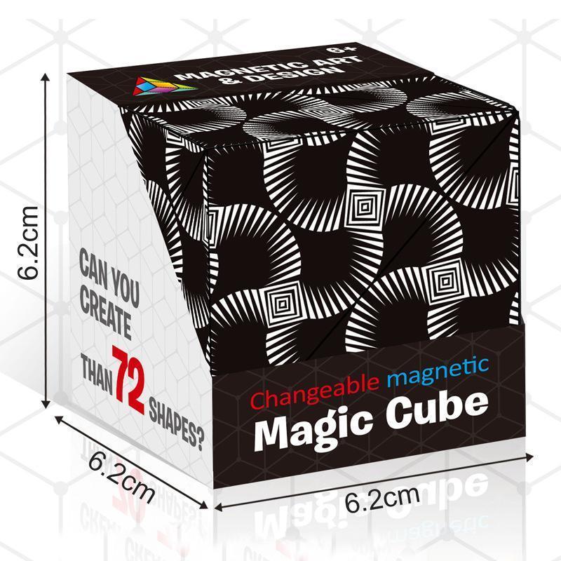 Sandsberg | Magnetischer Formwandel-Würfel | Verwandlungs-Puzzle Spielzeug | Mehrfarbig