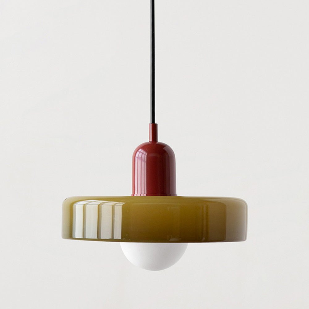 Bauhaus Gekleurde Glazen Hanglamp voor Moderne Interieurs