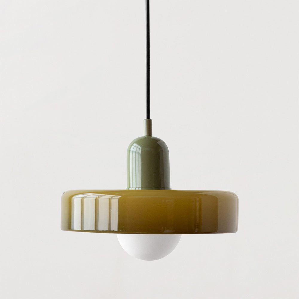 Bauhaus Hanglamp in Gekleurd Glas