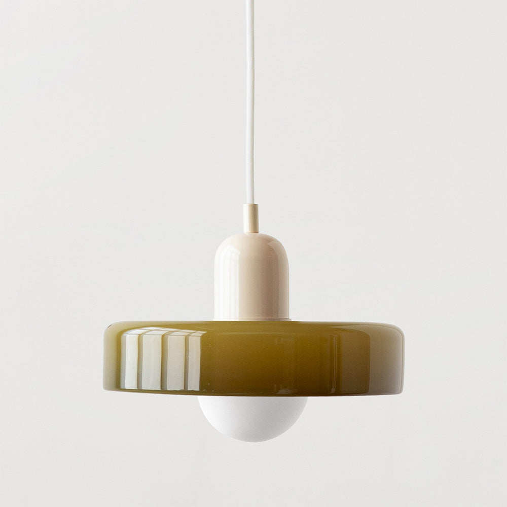Bauhaus Hanglamp in Gekleurd Glas