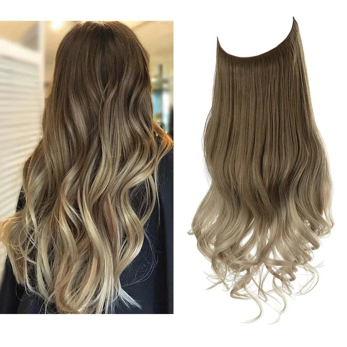 SecretHair | Echthaar Extensions | Natürliches Wellen-Volumen | Blond