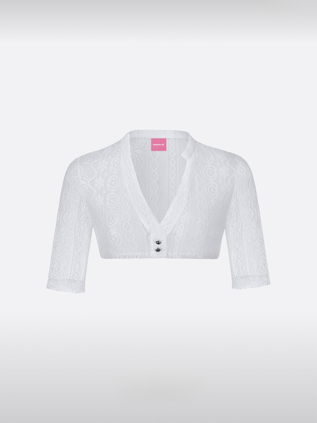 Witte Dames V-hals Halve Mouw Dirndlblouse