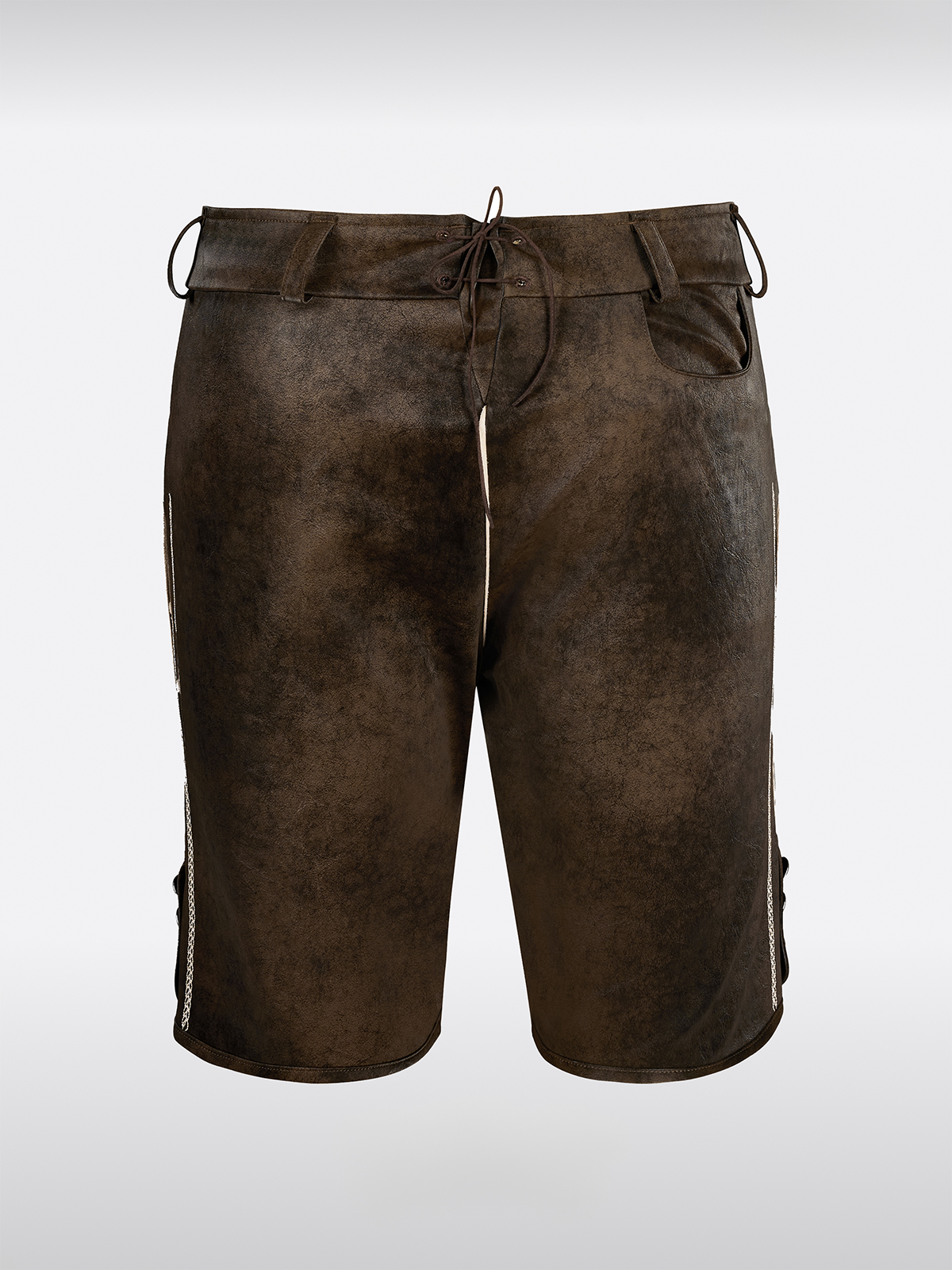 Braun Knöpfen Lederhosen