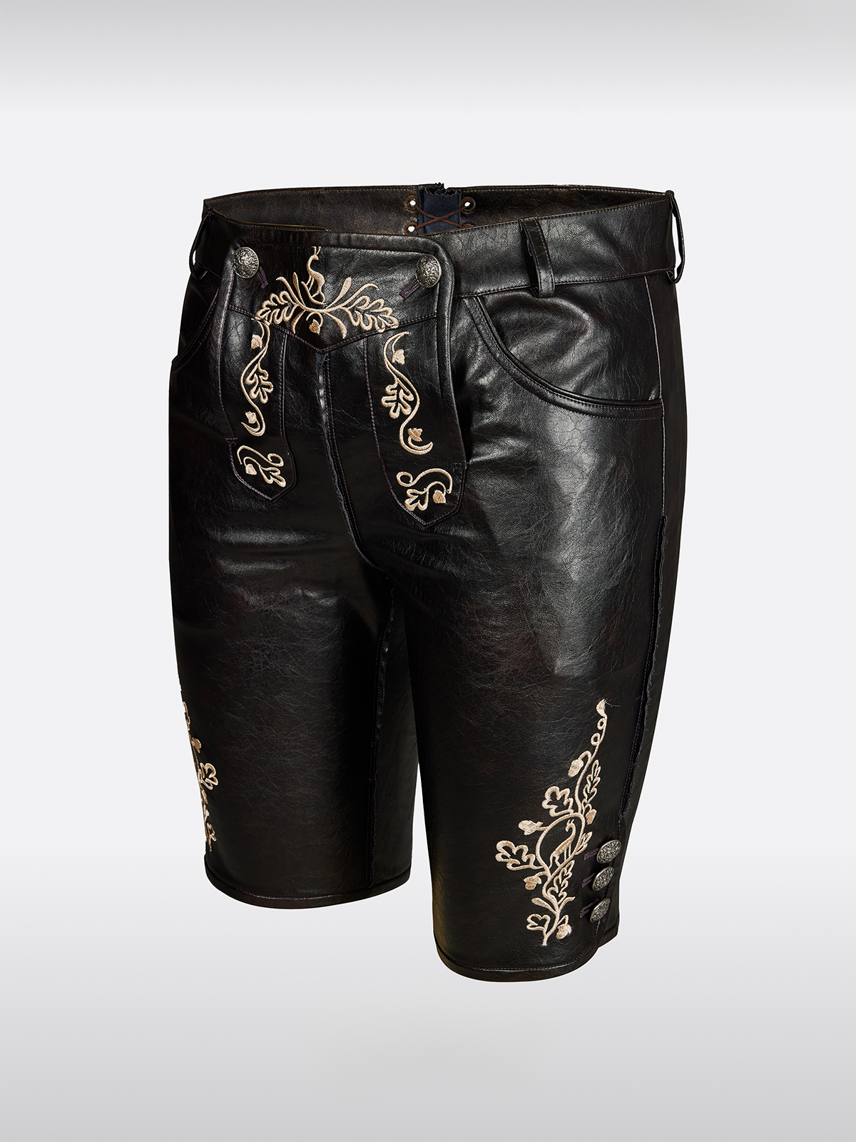 Zwarte Knopen Lederhosen