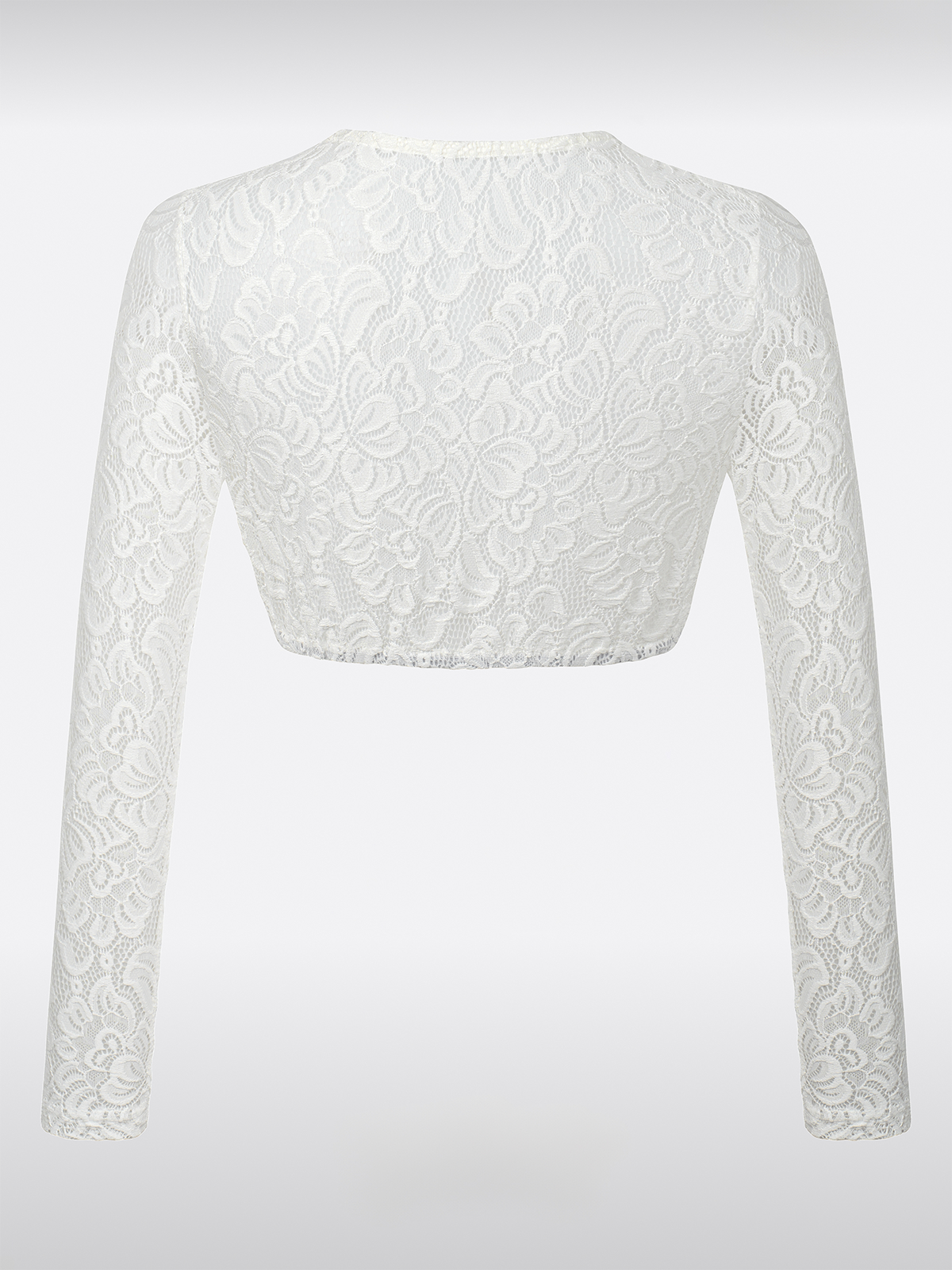 Witte Lange Mouwen Ronde Hals Dirndlblouse