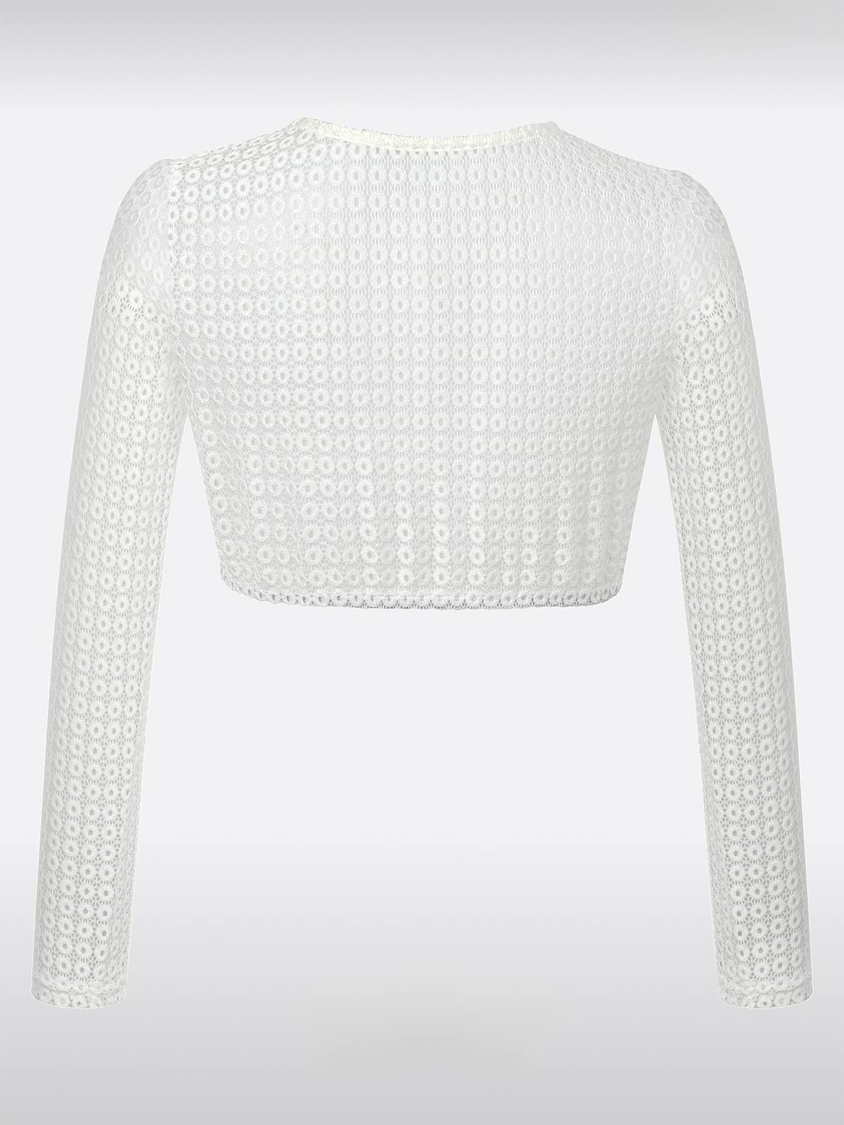 Witte Lange Mouwen Dirndlblouse van Kant