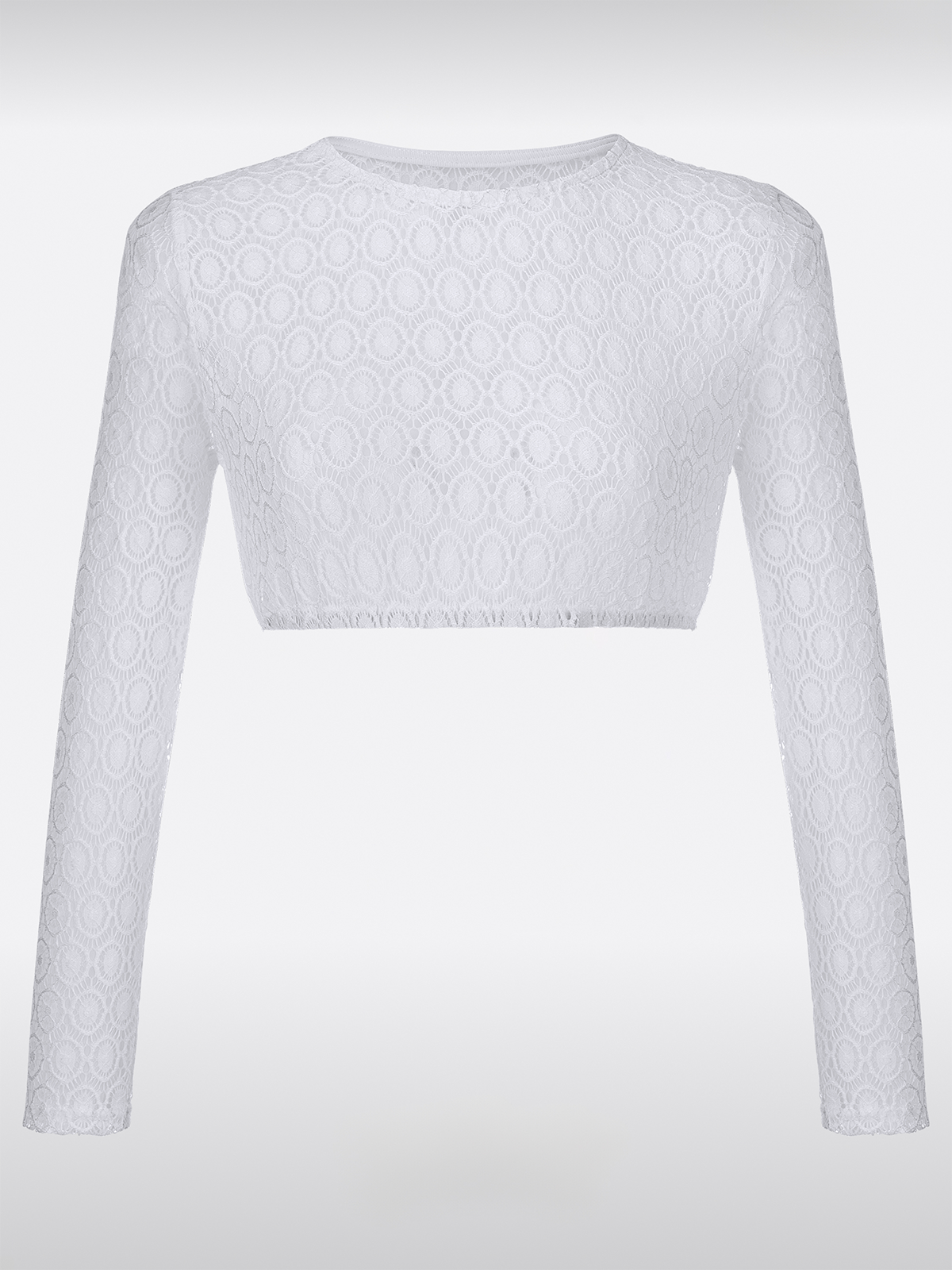 Witte Dames Dirndlblouse Rondhals