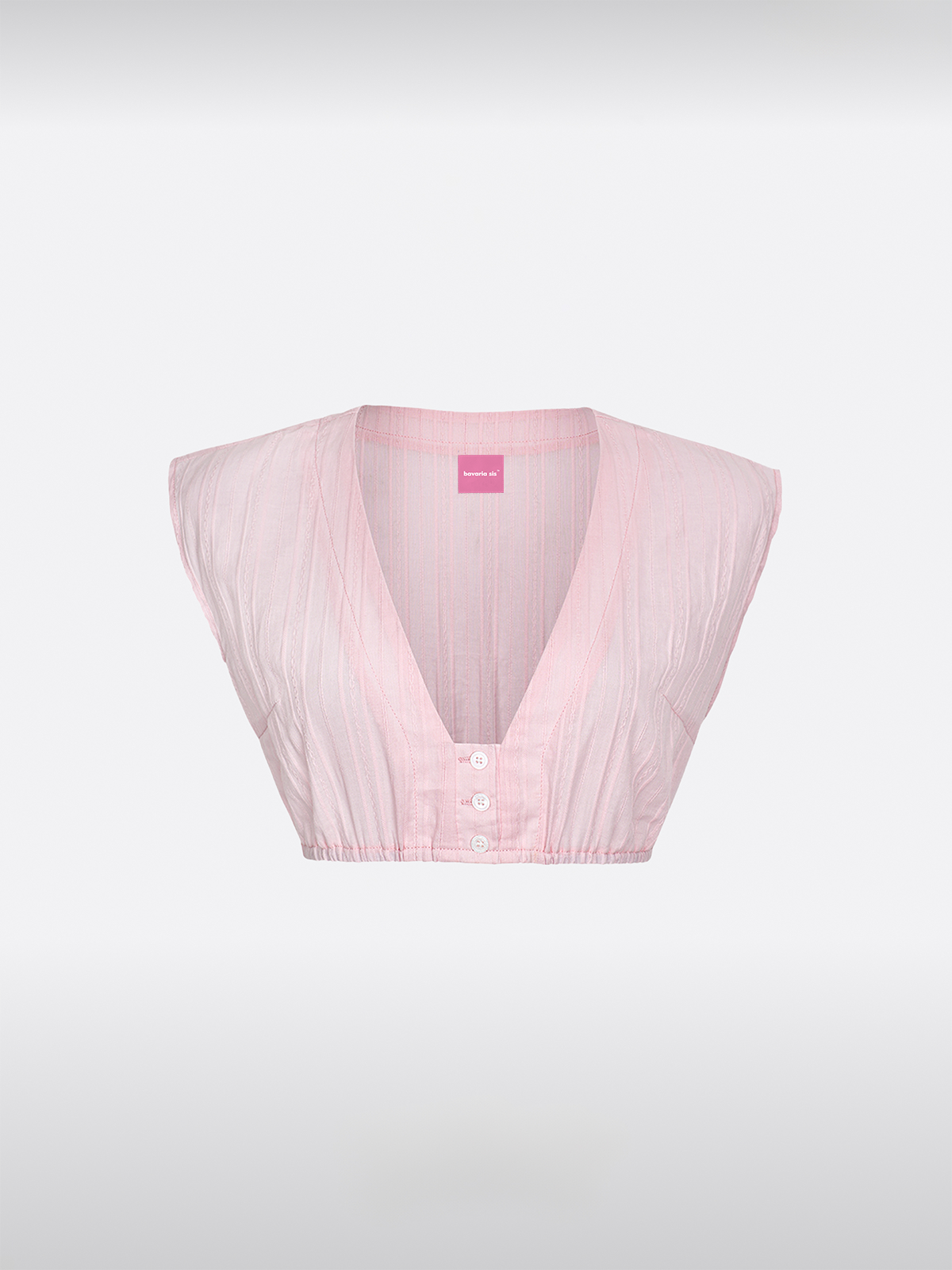 Rosa V-hals Dirndlblouse