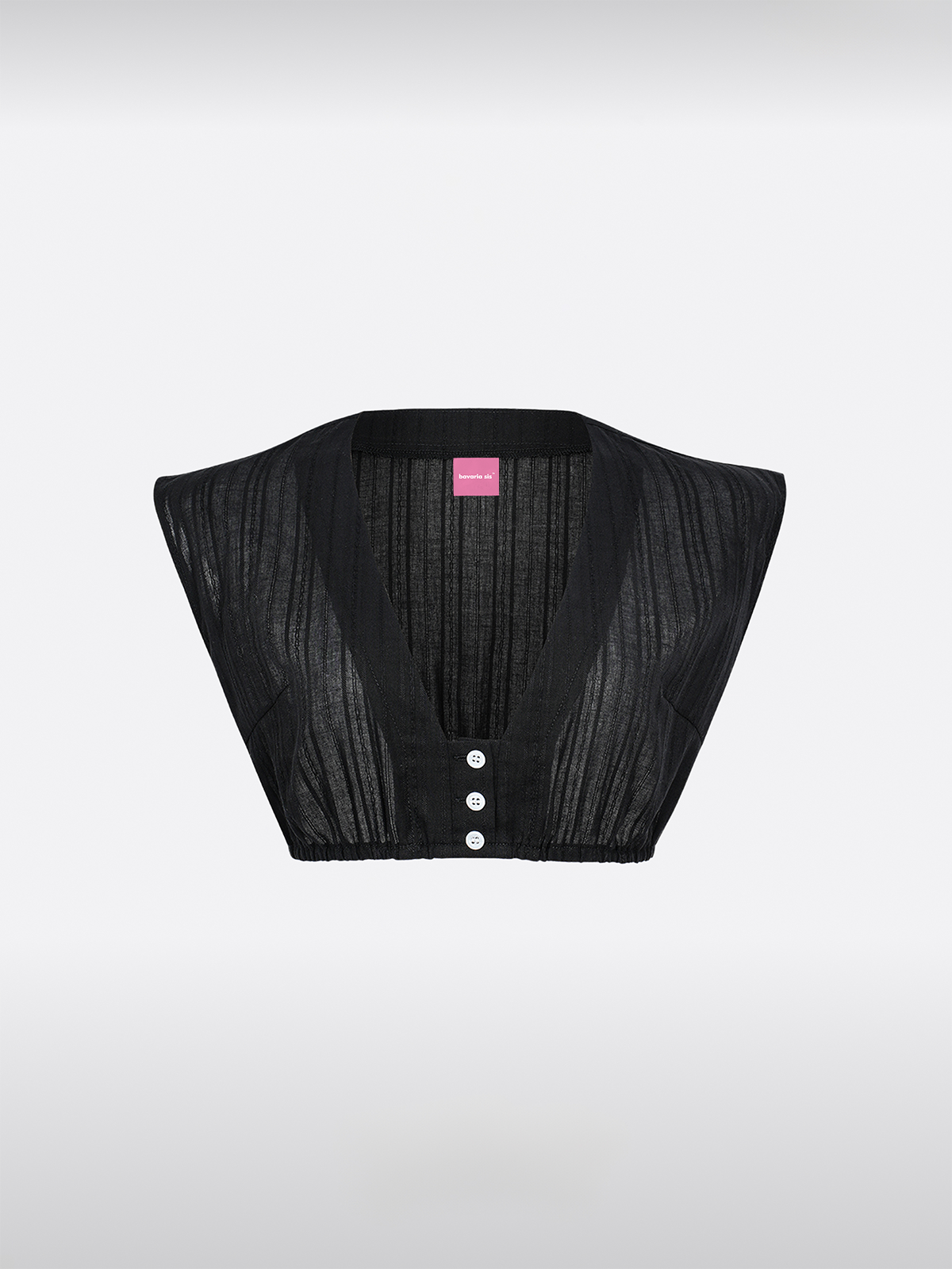 Zwarte V-hals Dirndlblouse