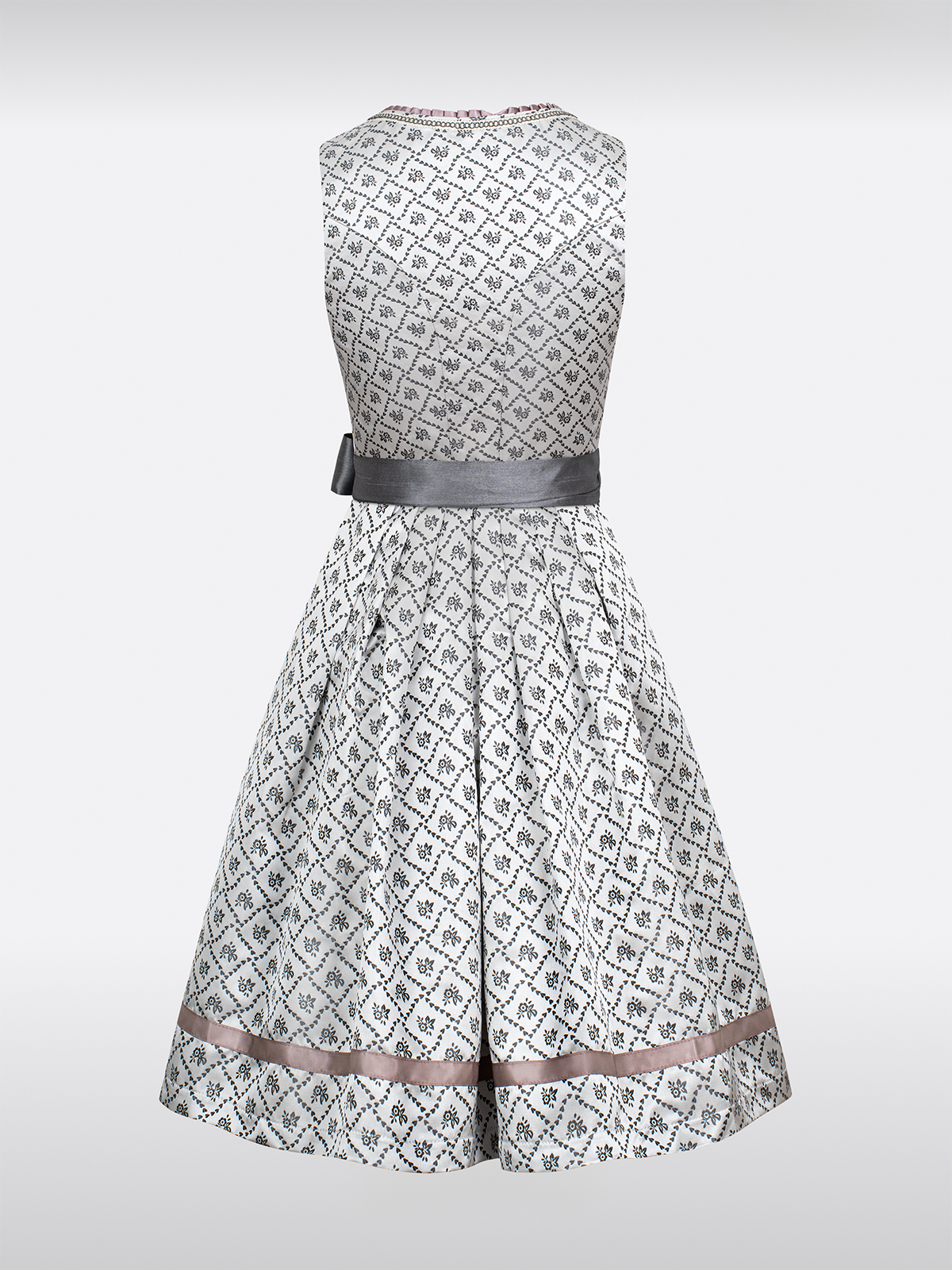 Grijze Hartuitsnede Traditionele Dirndl