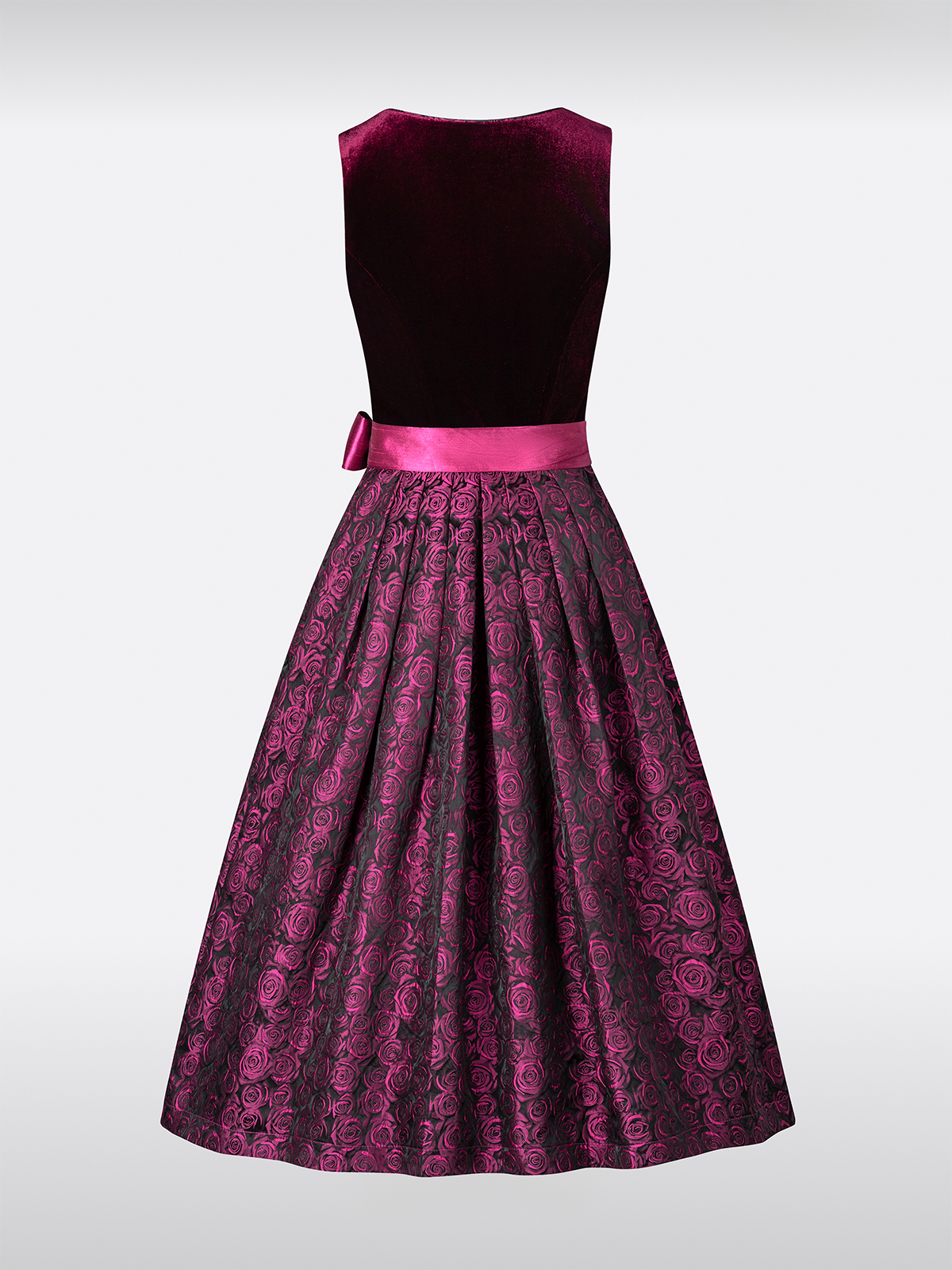 Roze Rechte Halslijn Traditionele Dirndl