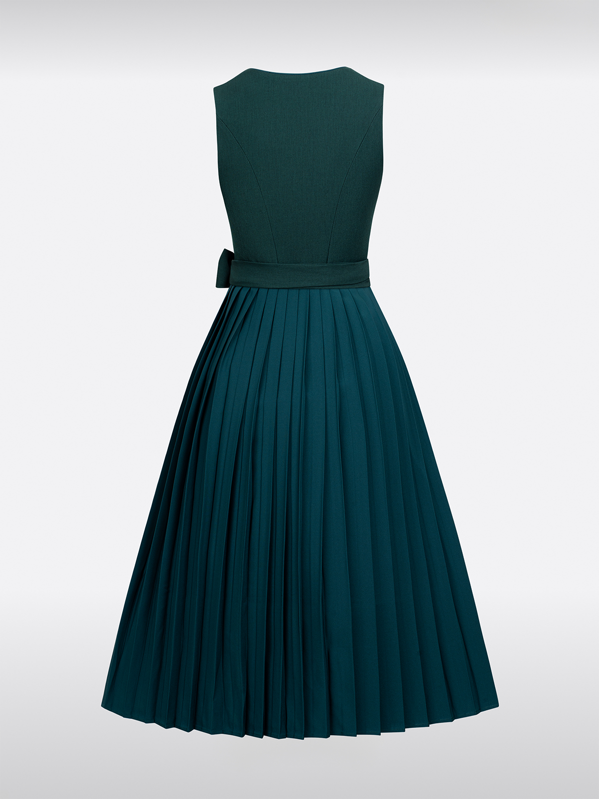 Donkergroen Rechte Halslijn Traditionele Dirndl