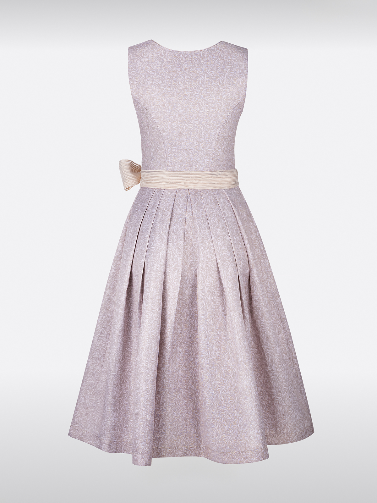 Rosa Rechte Halslijn Allover Patroon Dirndl